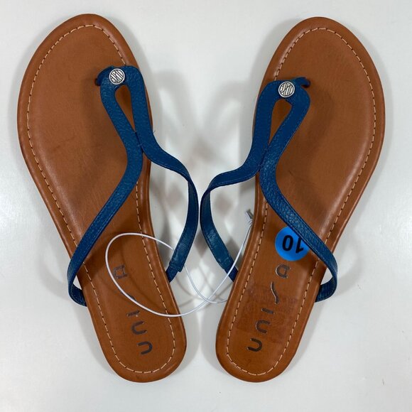 Unisa Womens Blue Strappy Sandals Flip Flops Shoes Spring Summer Pool Size 10M - Picture 6 of 9